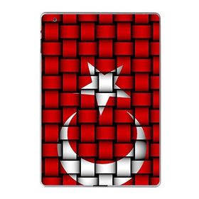 Gogo Accessories Apple iPad 2 3 4 A1219 A1395 A1416 A1460 Türk Bayrağı Kare Baskılı Silikon Kılıf