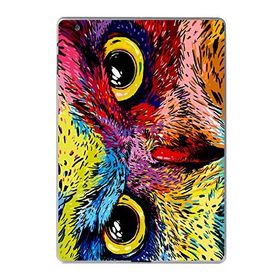 Gogo Accessories Apple iPad 2/3/4 (A1219 A1395 A1416 A1460) Renkli Baykuş Baskılı Silikon Kılıf