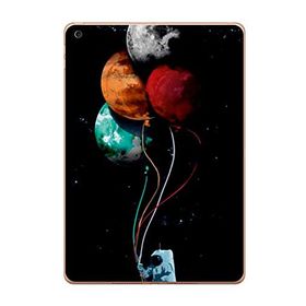 Gogo Accessories Apple iPad 5. Nesil 2018 A1893 A1954 T015 Astronot Baskılı Silikon Kılıf