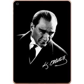 Gogo Accessories Apple iPad 5. Nesil 2018 A1893 A1954 T015 Atatürk İmza Baskılı Silikon Kılıf