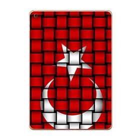 Gogo Accessories Apple iPad 5. Nesil 2018 A1893 A1954 T015 Türk Bayrağı Kare Baskılı Silikon Kılıf