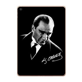 Gogo Accessories Apple iPad Air 2017-2018 A1893 A1954 T015 Atatürk İmza Baskılı Silikon Kılıf