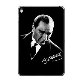 Gogo Accessories Apple iPad Mini 4 A1538 A1550 Atatürk İmza Baskılı Silikon Kılıf