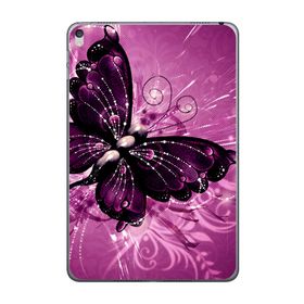 Gogo Accessories Apple iPad Mini 4 A1538 A1550 Mor Kelebek Baskılı Silikon Kılıf