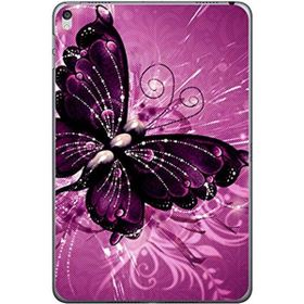 Gogo Accessories Apple iPad Mini 4 A1538 A1550 Mor Kelebek Baskılı Silikon Kılıf