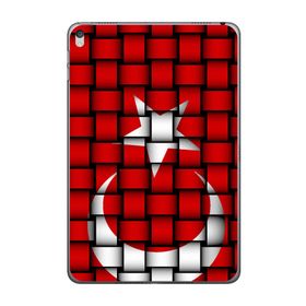 Gogo Accessories Apple iPad Mini 5 Türk Bayrağı Kare Baskılı Silikon Kılıf