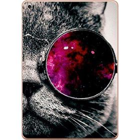 Gogo Accessories Apple iPad New Air2 A1566 A1567 Kedi Baskılı Silikon Kılıf