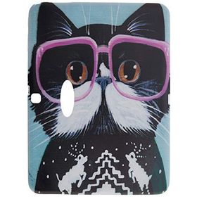Gogo Accessories İpad 2.3.4 Model Pembe Gozluklu Kedi Baskılı Kedi Silikon Kılıf