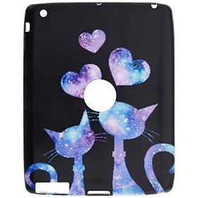 Gogo Accessories iPad 3.Nesil Model Asik Kediler Baskılı Silikon Kılıf
