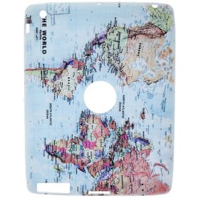 Gogo Accessories iPad 3.Nesil Model Dunya Haritasi Baskılı Silikon Kılıf
