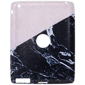 Gogo Accessories iPad 3.Nesil Model Iki Renkli Mermer Desenli Baskılı Desenli Silikon Kılıf