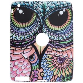 Gogo Accessories iPad 3.Nesil Model Renkli Baykus Baskılı Silikon Kılıf
