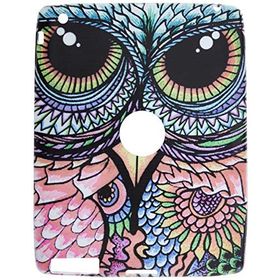 Gogo Accessories iPad 3.Nesil Model Renkli Baykus Baskılı Silikon Kılıf