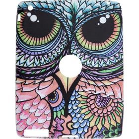 Gogo Accessories iPad 3.Nesil Model Renkli Baykus Baskılı Silikon Kılıf
