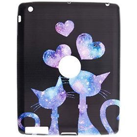 Gogo Accessories iPad 4 Nesil Model Asik Kediler Baskılı Silikon Kılıf