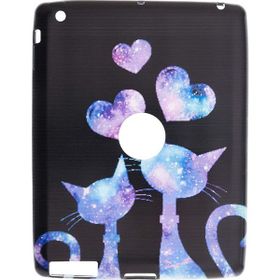 Gogo Accessories iPad 4 Nesil Model Asik Kediler Baskılı Silikon Kılıf