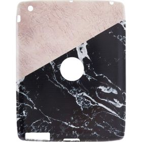 Gogo Accessories iPad 4 Nesil Model Iki Renkli Mermer Desenli Baskılı Desenli Silikon Kılıf