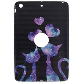Gogo Accessories iPad mini 2 Nesil Model Asik Kediler Baskılı Silikon Kılıf