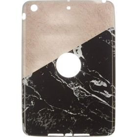 Gogo Accessories iPad mini 2 Nesil Model Iki Renkli Mermer Desenli Baskılı Desenli Silikon Kılıf