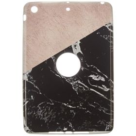 Gogo Accessories iPad mini Model Iki Renkli Mermer Desenli Baskılı Desenli Silikon Kılıf