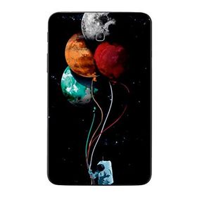 Gogo Accessories Samsung Galaxy Tab ile Uyumlu 3 Lite T110 T113 T116 Astronot Baskılı Silikon Kılıf