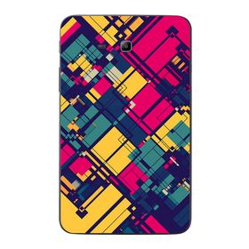 Gogo Accessories Samsung Galaxy Tab ile Uyumlu 3 Lite T110 T113 T116 Kareler Baskılı Silikon Kılıf