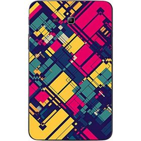 Gogo Accessories Samsung Galaxy Tab ile Uyumlu 3 Lite T110 T113 T116 Kareler Baskılı Silikon Kılıf
