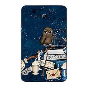 Gogo Accessories Samsung Galaxy Tab ile Uyumlu 3 Lite T110 T113 T116 Mektup Baykuş Baskılı Silikon Kılıf