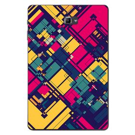 Gogo Accessories Samsung Galaxy Tab ile Uyumlu A SM-T580 2016 Kılıf Kareler Baskılı Silikon Kılıf