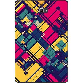 Gogo Accessories Samsung Galaxy Tab ile Uyumlu A SM-T580 2016 Kılıf Kareler Baskılı Silikon Kılıf