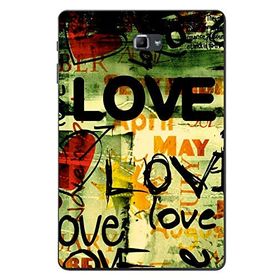 Gogo Accessories Samsung Galaxy Tab ile Uyumlu A SM-T580 2016 Kılıf Love Baskılı Silikon Kılıf