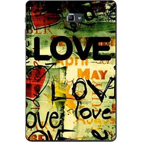 Gogo Accessories Samsung Galaxy Tab ile Uyumlu A SM-T580 2016 Kılıf Love Baskılı Silikon Kılıf