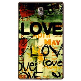 Gogo Accessories Samsung Galaxy Tab ile Uyumlu S Sm-T700 Love Baskılı Silikon Kılıf