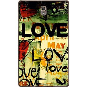 Gogo Accessories Samsung Galaxy Tab ile Uyumlu S Sm-T700 Love Baskılı Silikon Kılıf