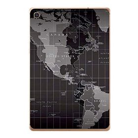 Gogo Accessories Samsung Galaxy Tab ile Uyumlu S Sm-T720 Gri Harita Baskılı Silikon Kılıf