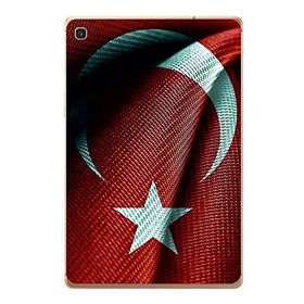 Gogo Accessories Samsung Galaxy Tab ile Uyumlu S Sm-T720 Türk Bayrağı Baskılı Silikon Kılıf