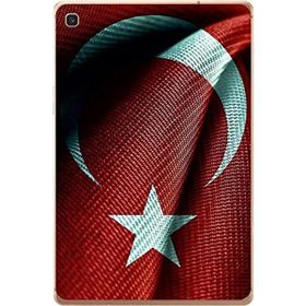 Gogo Accessories Samsung Galaxy Tab ile Uyumlu S Sm-T720 Türk Bayrağı Baskılı Silikon Kılıf