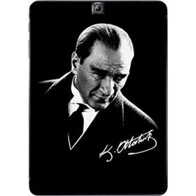 Gogo Accessories Samsung Galaxy Tab ile Uyumlu S2 T815 Atatürk İmza Baskılı Silikon Kılıf