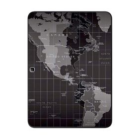 Gogo Accessories Samsung Galaxy Tab ile Uyumlu T530 Gri Harita Baskılı Silikon Kılıf
