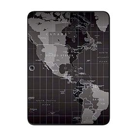 Gogo Accessories Samsung Galaxy Tab ile Uyumlu T530 Gri Harita Baskılı Silikon Kılıf
