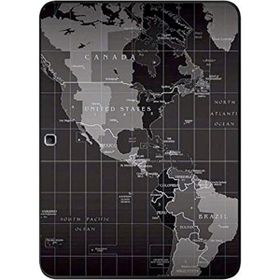 Gogo Accessories Samsung Galaxy Tab ile Uyumlu T530 Gri Harita Baskılı Silikon Kılıf