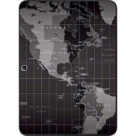 Gogo Accessories Samsung Galaxy Tab ile Uyumlu T530 Gri Harita Baskılı Silikon Kılıf
