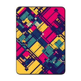 Gogo Accessories Samsung Galaxy Tab ile Uyumlu T530 Kareler Baskılı Silikon Kılıf