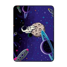 Gogo Accessories Samsung Galaxy Tab ile Uyumlu T530 Mor Astronot Baskılı Silikon Kılıf
