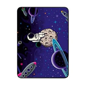 Gogo Accessories Samsung Galaxy Tab ile Uyumlu T530 Mor Astronot Baskılı Silikon Kılıf