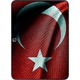 Gogo Accessories Samsung Galaxy Tab ile Uyumlu T530 Türk Bayrağı Baskılı Silikon Kılıf