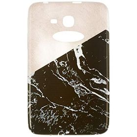 Gogo Accessories Samsung T110 Model Iki Renkli Mermer Desenli Baskılı Desenli Silikon Kılıf