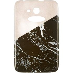 Gogo Accessories Samsung T110 Model Iki Renkli Mermer Desenli Baskılı Desenli Silikon Kılıf