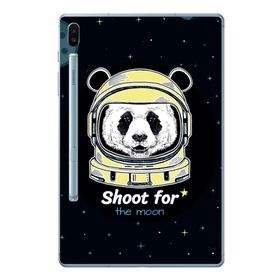 Gogo Samsung Galaxy Tab S6 T860/T865/T867 Astronot Ayı Silikon Baskılı Arka Kapak