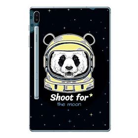 Gogo Samsung Galaxy Tab S6 T860/T865/T867 Astronot Ayı Silikon Baskılı Arka Kapak